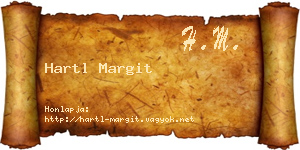 Hartl Margit névjegykártya